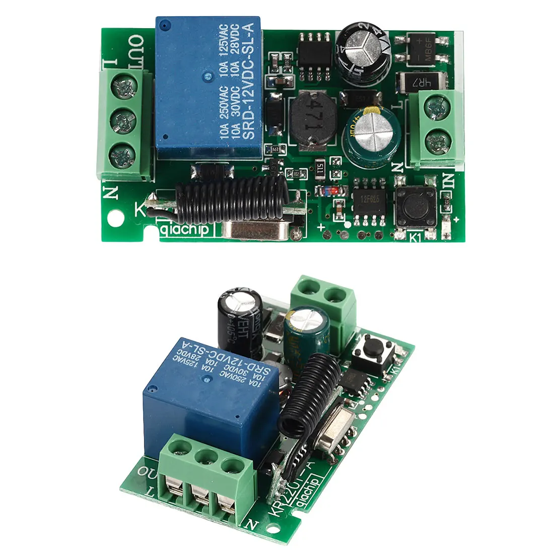 

New 220V 1 Channel Wireless Relay RF Remote Control Switch Heterodyne Receiver 315/433MHZ