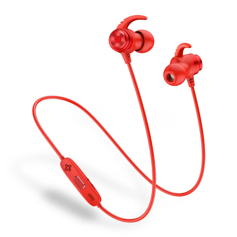 H18 беспроводные наушники IPX7 водонепроницаемые Bluetooth наушники спортивные бас наушники гарнитура с микрофоном для iPhone Xiaomi huawei PC MP3 - Цвет: Red