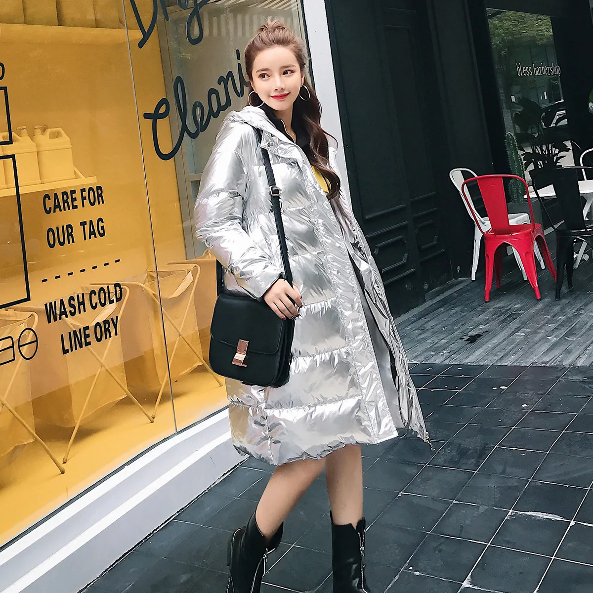 Outwear Duck Long Femmes Neige Moelleux À Veste Porter Le Épais Chaud Parkas Silver Lettres D'hiver Vers Down G188 Argent Capuchon Et Manteau Bas d0qAxZOZw