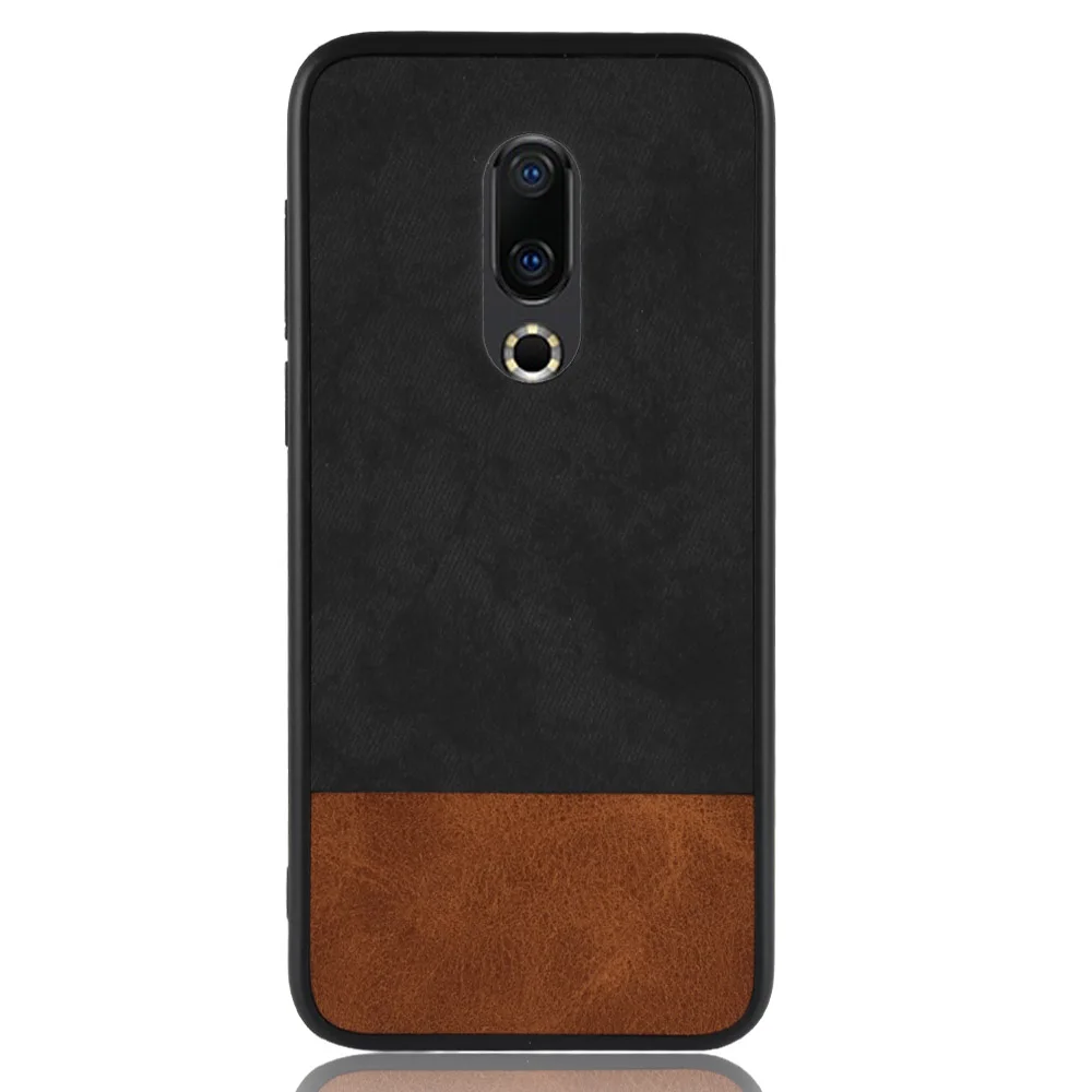 Чехол subin для Meizu 16th мягкий прошитый контрастный Джинсовый чехол из искусственной