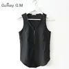 Fashion Chiffon Summer Women Vests Blouses New Womans Tank Tops Female Off Shoulder V-Neck Blusas Shirts Plus Size Clothes 1