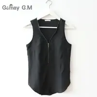 Fashion Chiffon Summer Women Vests Blouses New Womans Tank Tops Female Off Shoulder V-Neck Blusas Shirts Plus Size Clothes 1