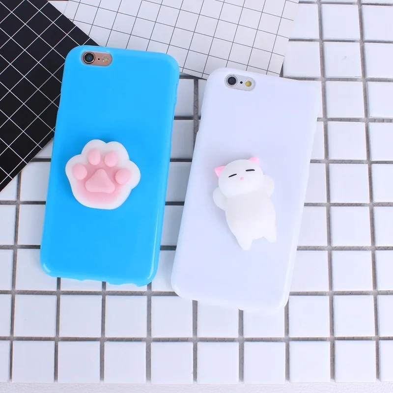Милый мягкий чехол для телефона iphone se 5s 5 6s 6 7 8 плюс 3D милое животное кошка лапа