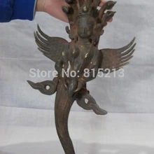 Bi00877 Непал Тибет Буддизм бронза морской змеи Бог нагарджуна kwan-Инь статуя Будды