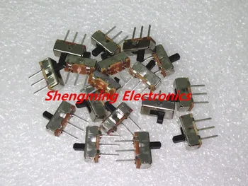 

100pcs SS12D00G3 2 Position SPDT 1P2T 3 Pin PCB Panel Mini Vertical Slide