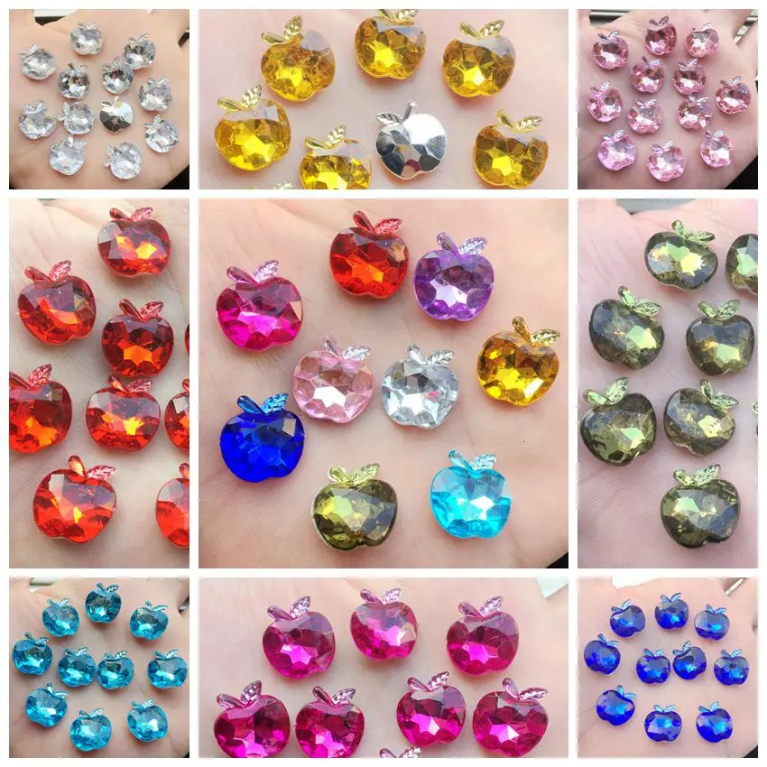 

Shiny 30pcs 14mm Acryl Rhinestone Flatback Cabochon Art Supply DIY Scrapbooking Wedding craft -HA76