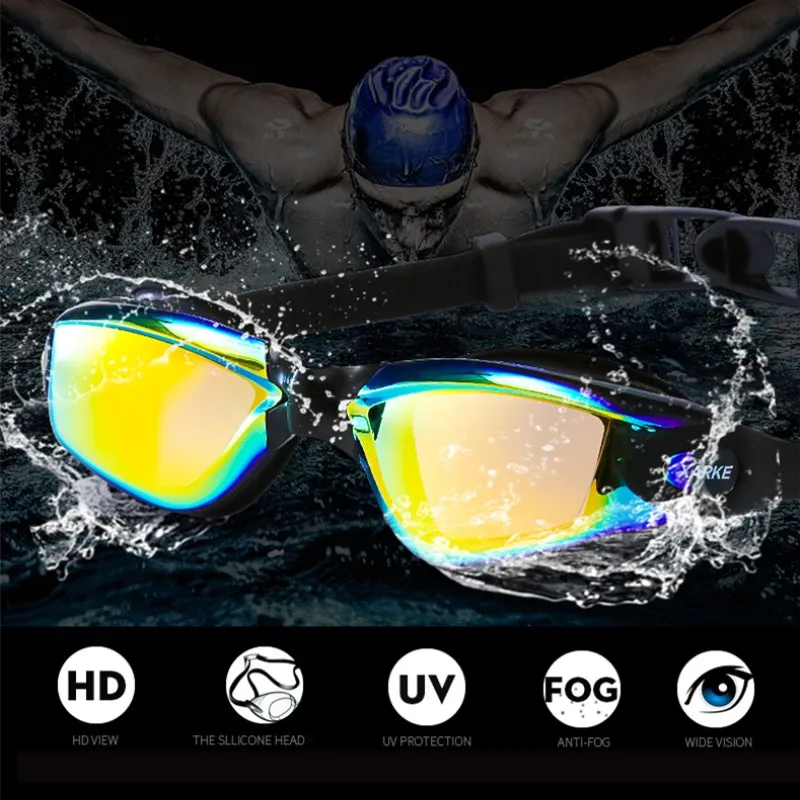 

XARKE Optical Swimming Goggles Prescription Swimming Glasses for Pool Myopia Swim Goggles Diopter Anti Fog Silicone Swim Eyewear