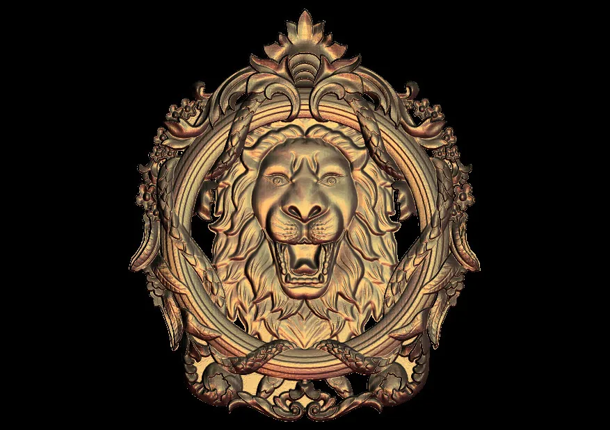 

L5, 3d Lions Relief Sculpture Model CNC router milling engrave STL file