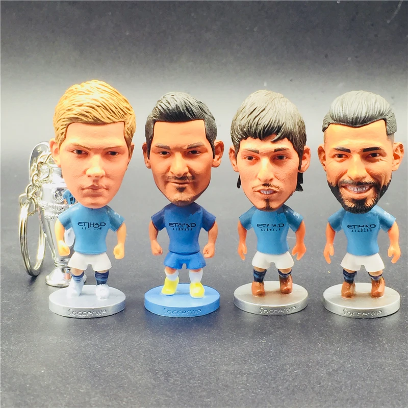 

Soccerwe Football Star Doll M.chester City Guardiola Sterling Jesus Kun Gundogan Mahrez Figures Blue Kit Collections 2019 Season