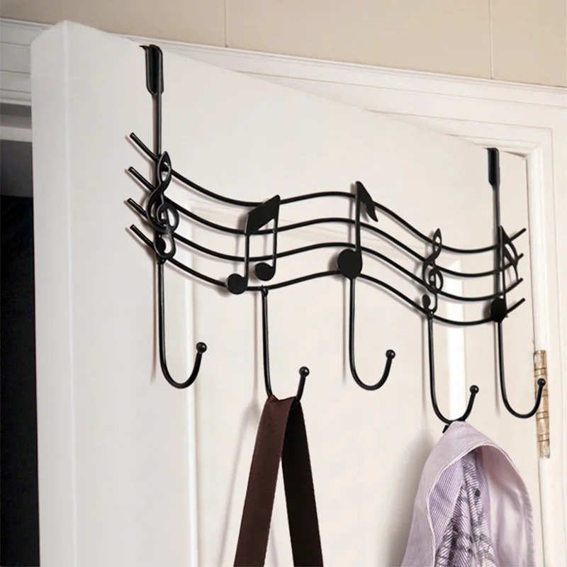 Best Sale Door Hanger Hat Hooks Music Note 3Colors 1PC New High Quality For Coat Bag Sroage Rack Organizer Home Supplies Holder