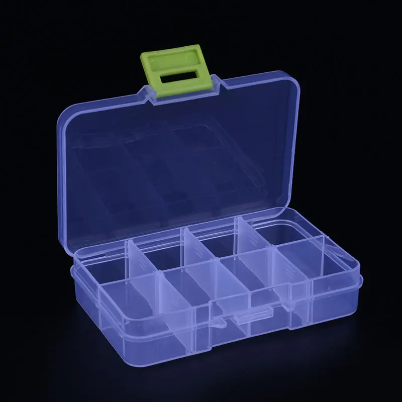 

8 Slots Cells Portable Jewelry Tool Box Storage Box Container Ring Electronic Parts Screw Beads Organizer Plastic Case toolbox