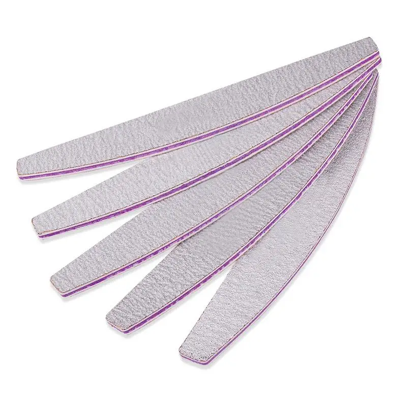 

5pcs Crescent-shaped Nail File For Nail Care Nail Art & Beautiful Nails Cosmetic Cleaner Tool Suitable For Daily Use