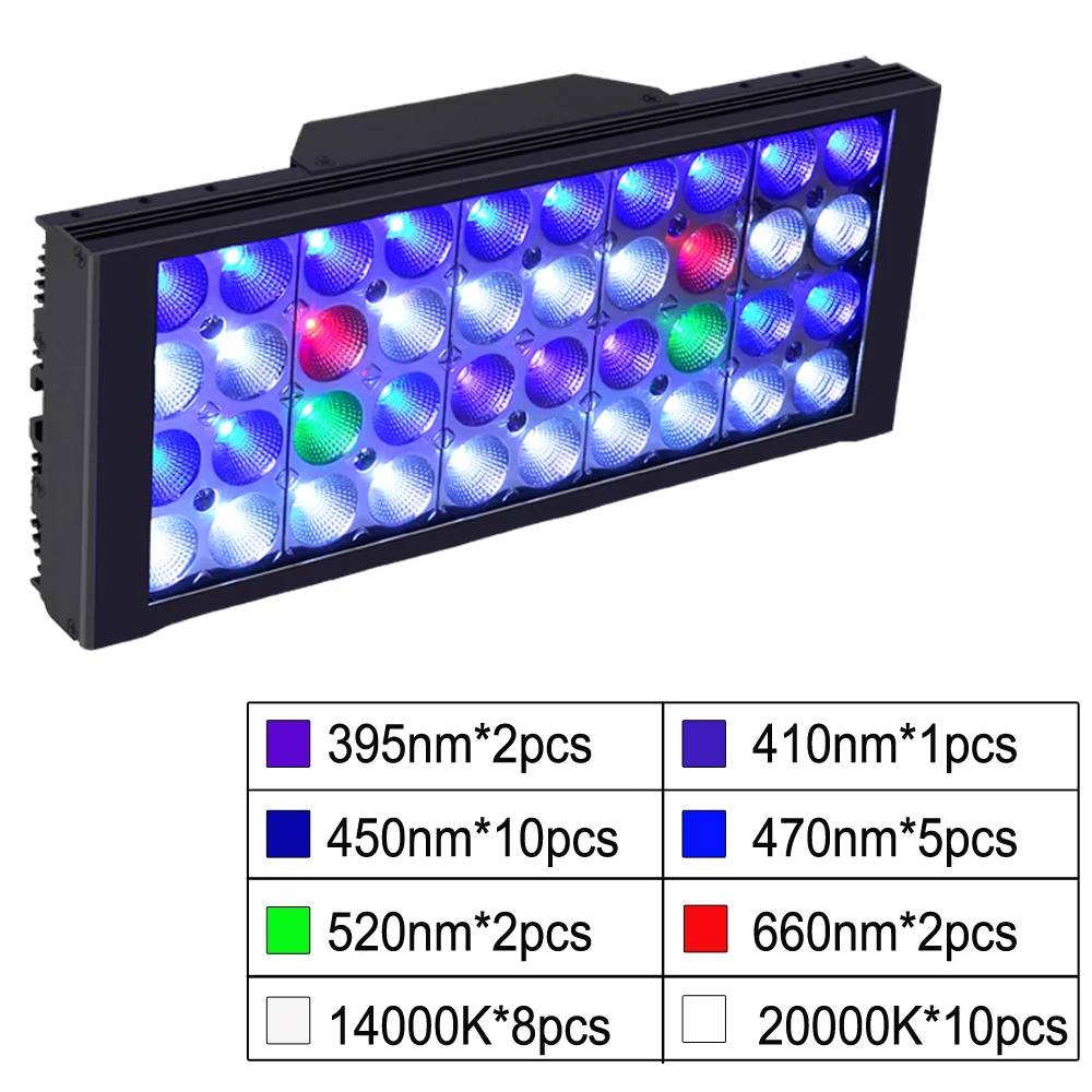 Popblom аквариумный светодиодный фонарь для аквариума лампы полный спектр УФ Led Lignting