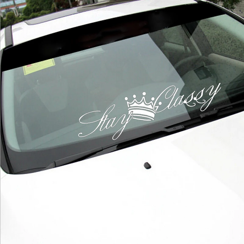 

Car Sticker 3D 60*15cm Stay Classy Dapper Windshield Banner Sticker On Car Reflective Stickers and Decals Vinly Car Styling