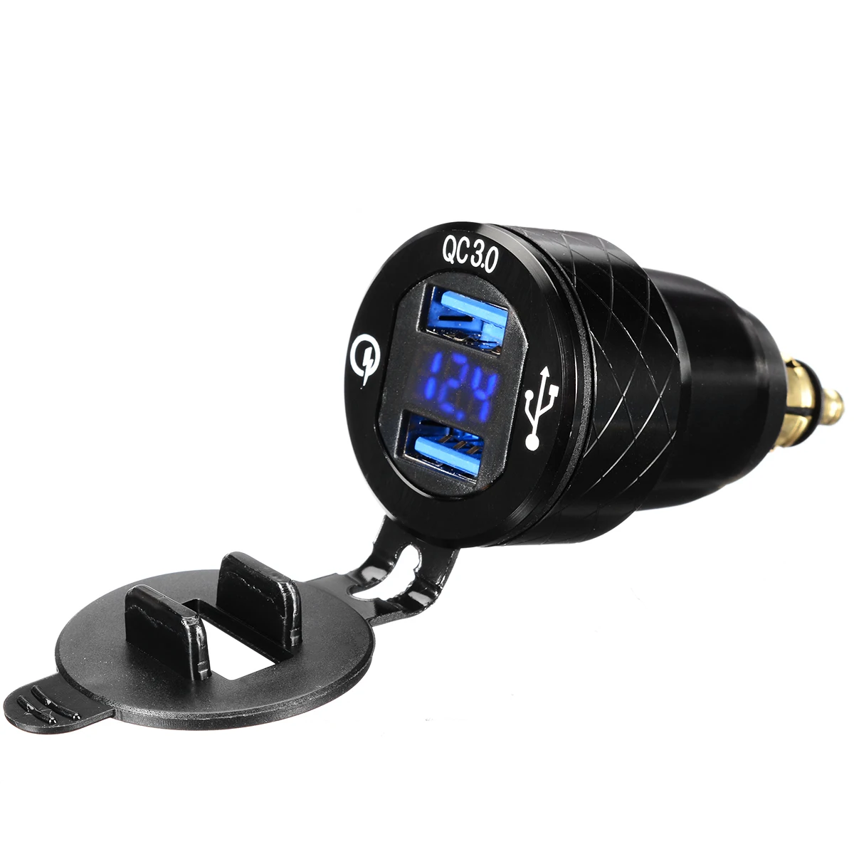 

5V 2.1A+2.1A Moto Charger Dual USB Power Adapter For BMW Motorcycle Cigarette Lighter Adapter With Socket Plug Cover For Phone