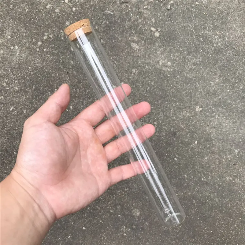 

110ml Taller Glass Bottles Vials Jars Test Tube With Cork Stopper Empty Custom Bottles Print Logo Pattem Bottles 24pcs