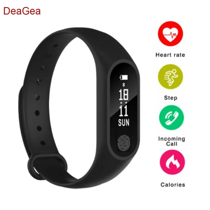 

M2 Bluetooth Sport Smart Wristband Blood Pressure Watch Heart Rate Monitor Fitness Bracelet Pedometer Smart Band for Men Women