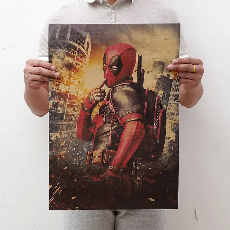 OLOEY 1 шт. 51,5x36 СМ серия Marvel постер Мстители Бесконечность войны Ретро плакат наклейки на стену для гостиной украшения дома - Цвет: H15
