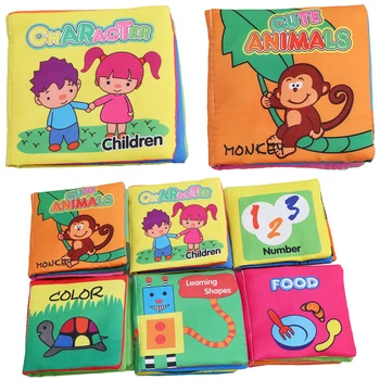 

Funny 5 Style Baby Toy Soft Cloth Book Rustle Sound Infant Educational Stroller Rattle Toy Newborn Crib Bed Baby Toy 3-36 Months
