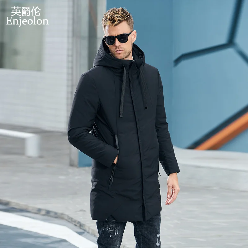Enjeolon Brand winter Cotton Padded coat men long Jacket Men thick hoodies Parka coat male Quilted winter jacket Coat 3XL MF0060 Enjeolon Brand winter Cotton Padded coat men long Jacket Men thick hoodies Parka coat male Quilted winter jacket Coat 3XL MF0060