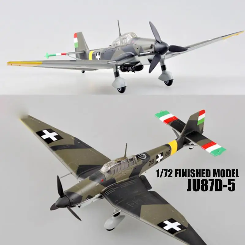 WWII немецкий JU87D-5 102./1 1943 1/72 самолет законченный легкая модель |