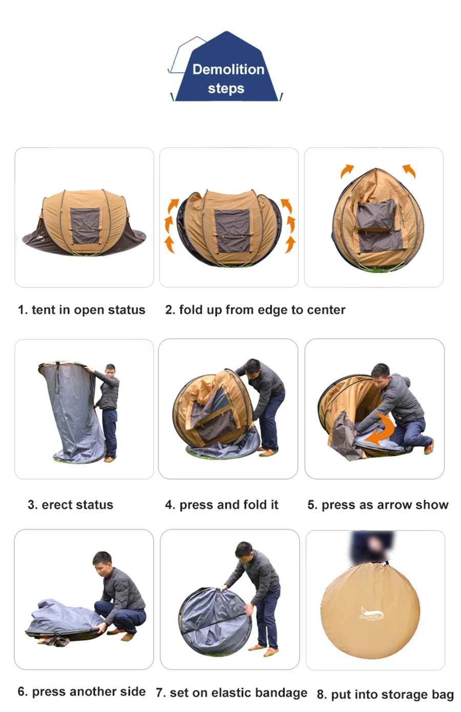 Água para Hinking Tenda ao ar Deserto & Fox Automático Tenda Pop up 3 temporada 4 4 Pessoa Configuração Instantânea Livre Tenda à Prova d' Acampar Viajar 12 High Quality Esporte e Lazer