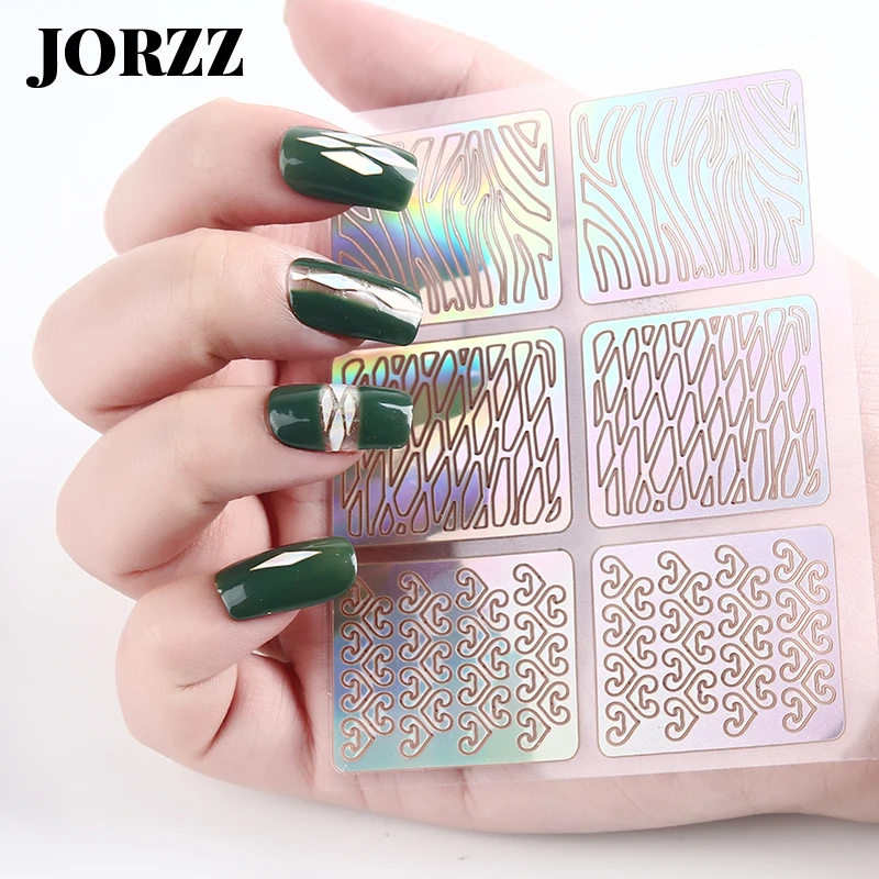 1 шт. Hollow Nail Art Наклейки блесток небольшой узор маникюр DIY переноса изображения