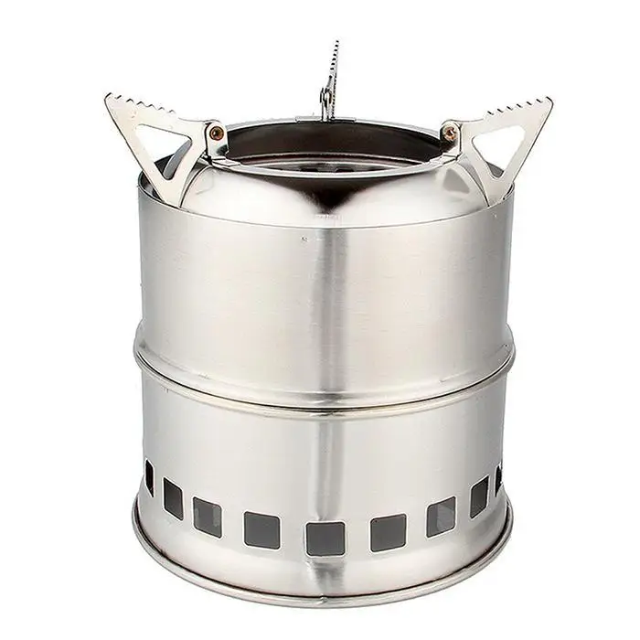 

Outdoor wood gas wood-burning stove portable folding firewood stove camping gasification furnace 1