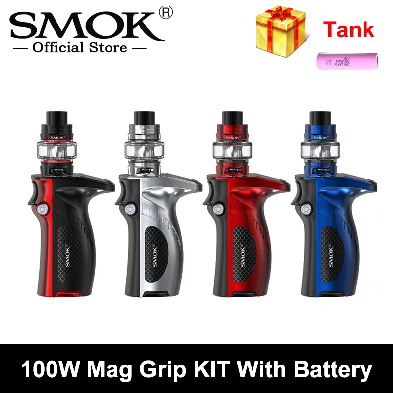 Original SMOK Mag Grip 100W Kit 5ml TFV8 V8 Baby V2 Tank S1 K1 Coil 18650 Battery Electronic Cigarette Vape VS X-PRIV G-PRIV 2 Original SMOK Mag Grip 100W Kit 5ml TFV8 V8 Baby V2 Tank S1 K1 Coil 18650 Battery Electronic Cigarette Vape VS X-PRIV G-PRIV 2