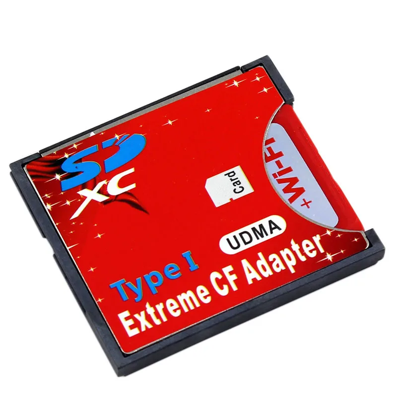 

New New SDXC SDHC WIFI SD to Type I Compact Flash Card Adapter CF Adapter Maximum Support 2TB