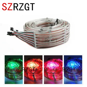 

50 x Pre-soldered WS2812B Addressable RGB led pixel strip module nodes With 12cm wire WS2811 IC 5V