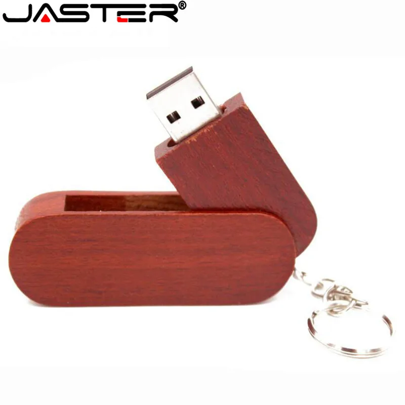 JASTER Деревянный Логотип заказной вращающийся деревянный USB флэш-накопитель Флешка карта памяти, Флеш накопитель 4 ГБ 16 ГБ 32 ГБ 64 Гб usb креативный