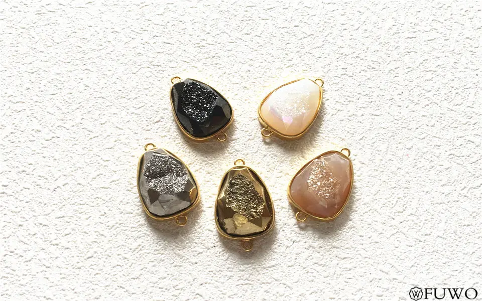 Aura Druzy Water Droplets Form  Pendant 10