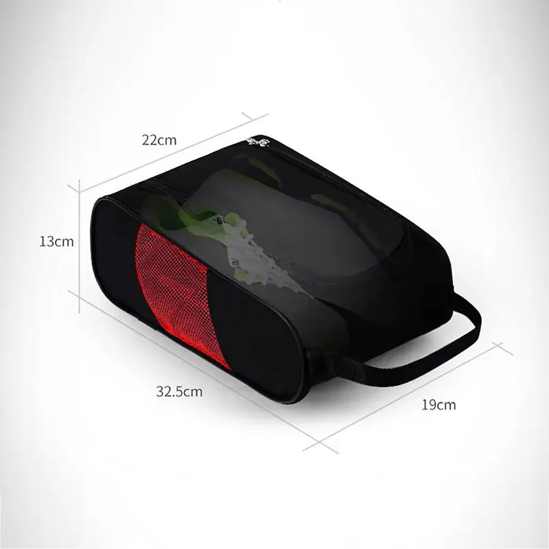 New Golf Shoes Bag Breathable Portable Waterproof Zipper Shoe Case Carrier Storage Bag
