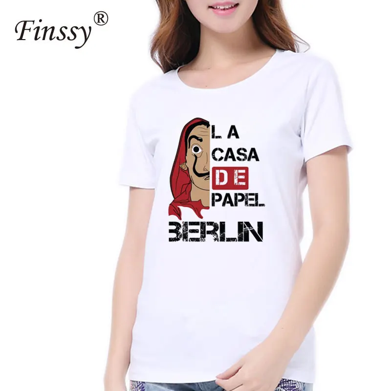 

Money Heist The House of Paper dali Print t shirt for Women La Casa De Papel Print T shirt for Women Summer Style Short sleeve