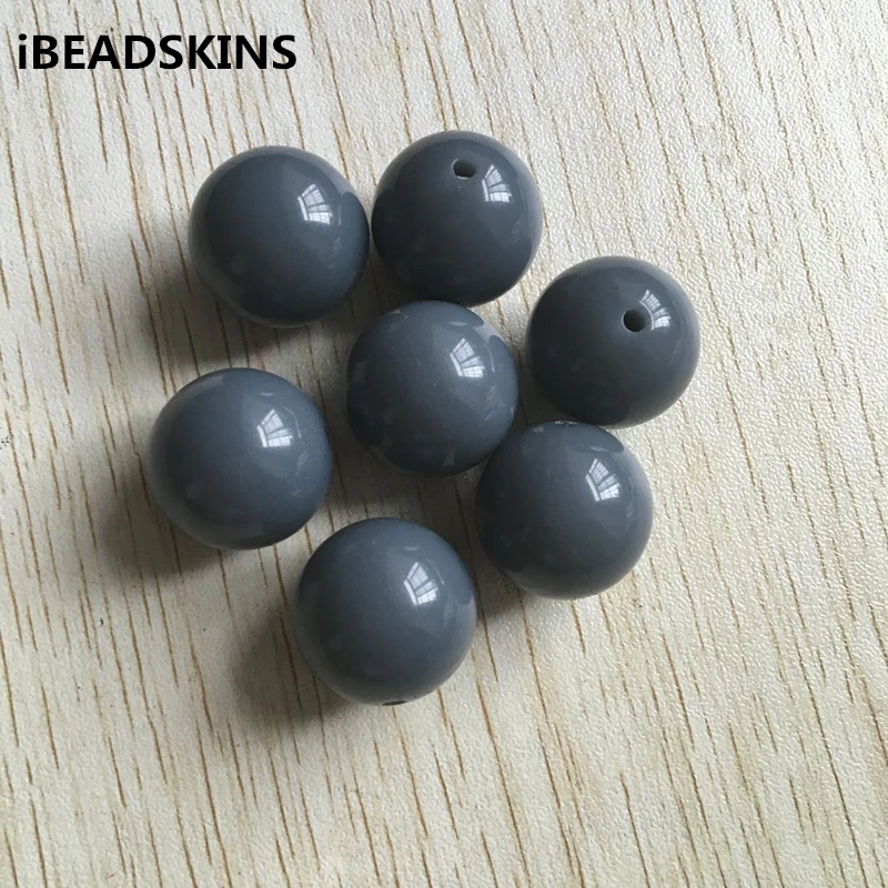

20MM 105pcs/lot SlateGray color Chunky Acrylic Solid Beads for Necklace making