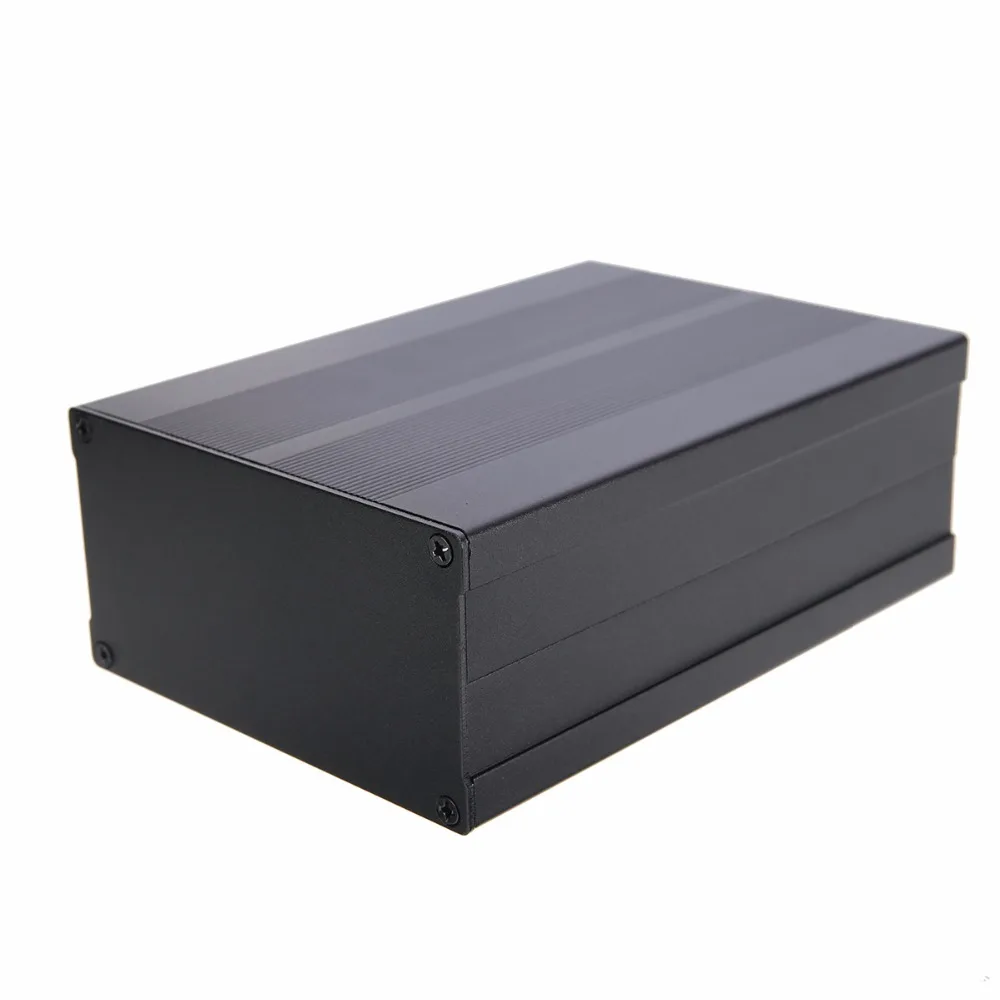 Черный алюминиевый чехол для электронного проекта печатная плата PCB коробка для инструментов 150x105x55 мм