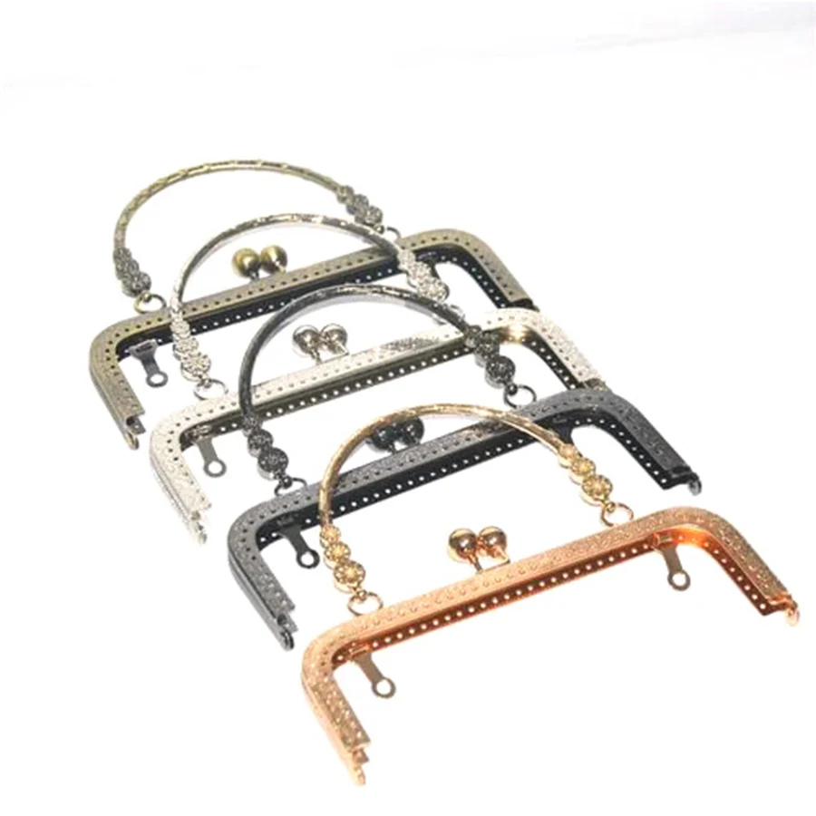 

20CM 3PCS/LOT Square Metal Kiss Cutch Clasp Frame Handle for Bag Handbag Accessories Making DIY Sewing Craft Material Supplier