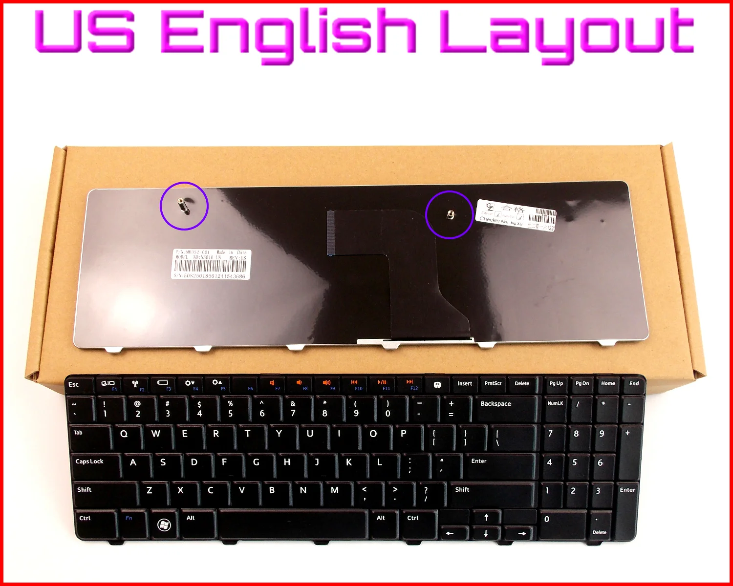 Английская версия для Dell Inspiron 15 15R 5010 N5010 M5010 новая клавиатура ноутбука |