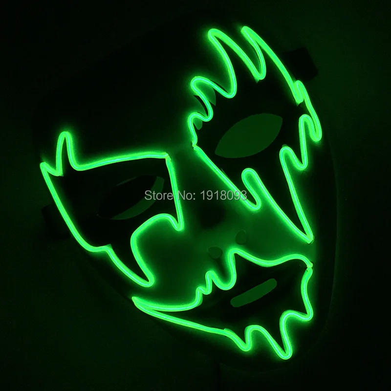 

10 Color Optional LED Novelty Lighting Glowing Mask with Sound activated Inverter Event Party Festival Supplies
