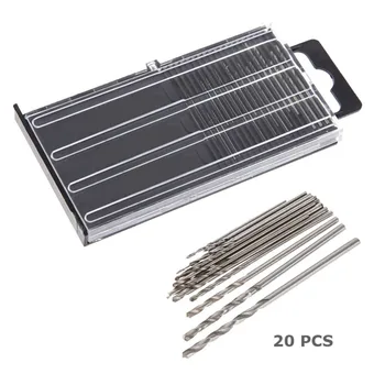 

20pcs Tiny Micro HSS Twist Drill Bit Set 0.3mm-1.6mm Model Craft Precision Repair Tool For Jewellery Watch Electronics Dropship