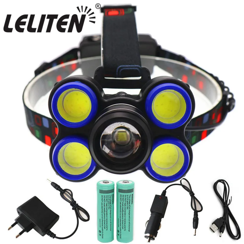 

With USB Rechargeable 50000Lumen XML-COB+T6 Zoomable headlight LED headlamp Hunting fishing Led ZOOM Flashlight Torch