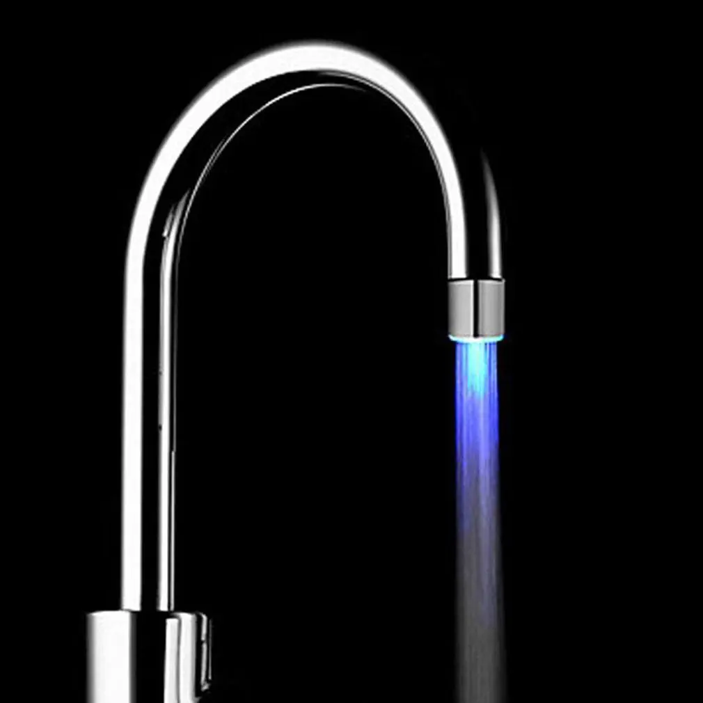 3 цвета, креативный Температурный датчик, светодиодный светильник, водопроводный кран, светящийся душ, кухонные аксессуары для ванной комнаты, для домашнего использования, Прямая поставка