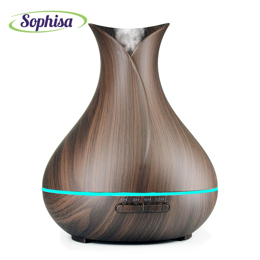 Sophisa 400ml Aroma Essential Oil Diffuser Ultrasonic Air Humidifier 7 Color Changing Led Grow Light Baby