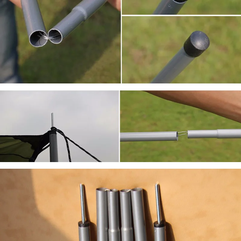 Toldo de Dobramento de Acampamento Suporte de Apoio do Pólo Acampamento ao ar ao ar Livre Haste Tenda Dobrável Pólo Hastes Tenda Sol Abrigo Praia Tarp Tenda Acessórios 13 dobrável toldo haste barraca dobrável suporte pólo