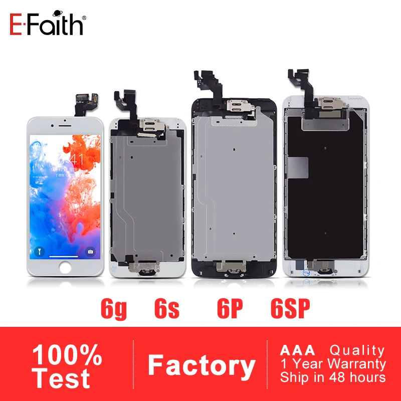 EFaith 5 шт. AAA дисплей для iPhone 6 plus 6s полная сборка ЖК-дисплей с фронтальной камерой +