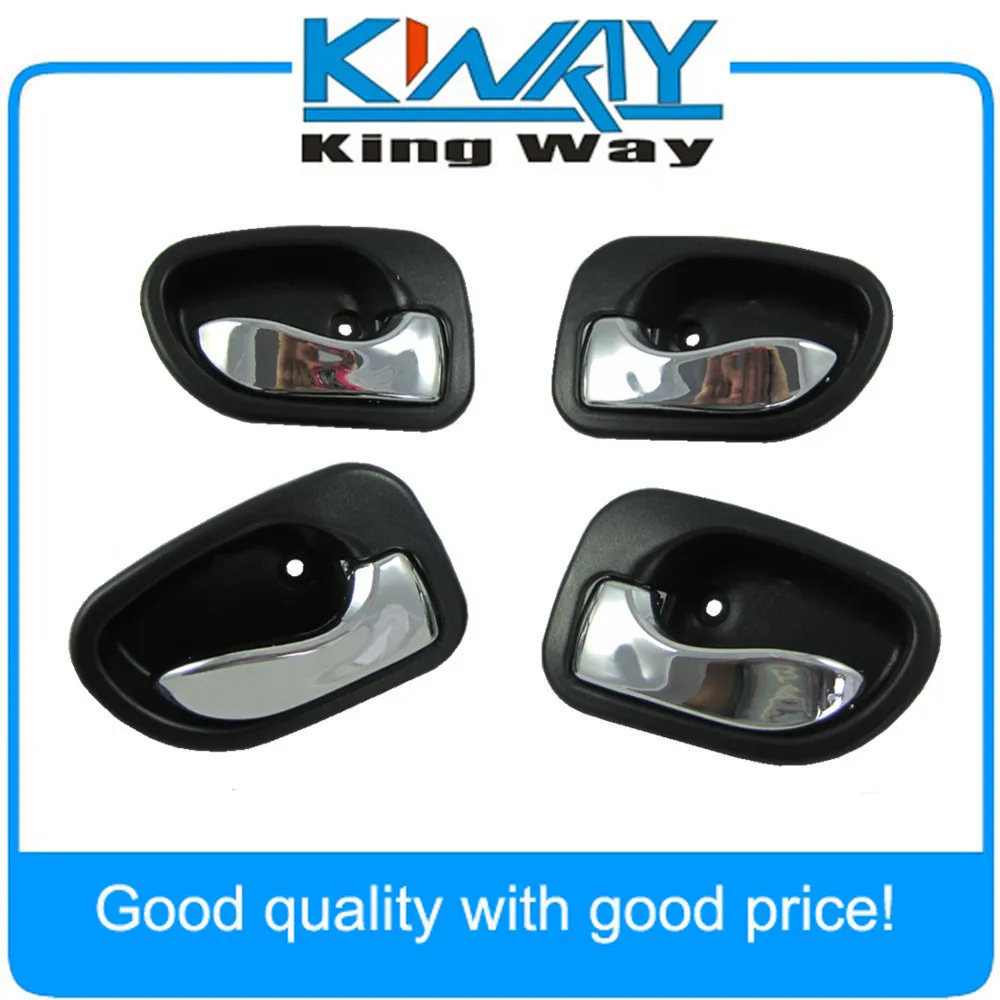 NEW 4 PCS INSIDE DOOR HANDLE FRONT REAR LEFT RIGHT CHROME HANDLE For