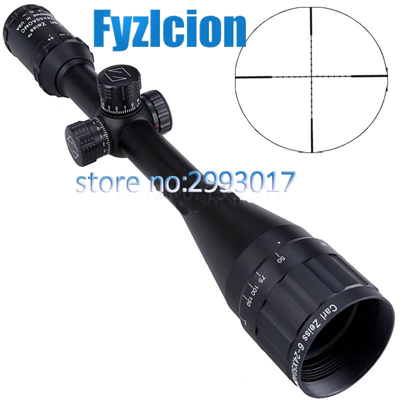 

Fyzlcion 6-24X50 White Letter Marking Optics Riflescope Red And Green Reticle Fiber Optic Sight Sniper Hunting Scope
