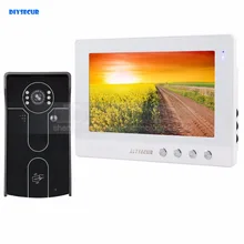 DIYSECUR 10 inch Wired Video Door Phone Doorbell Home Security Intercom System RFID Camera IR Night Vision