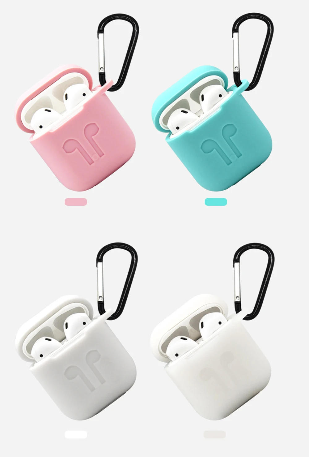 Five-piece Earphone Accessories For Apple Airpods Earbud Case Storage Box Soft Waterproof Silicone Mini Headset Protective Cover (7)